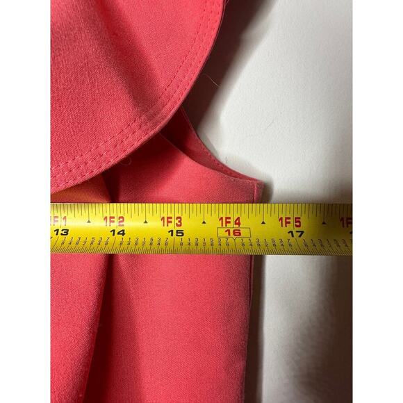 Calvin Klein Size 6 Ruffle Church Scuba Sheath Dress Peach Business Corporate - Picture 10 of 13